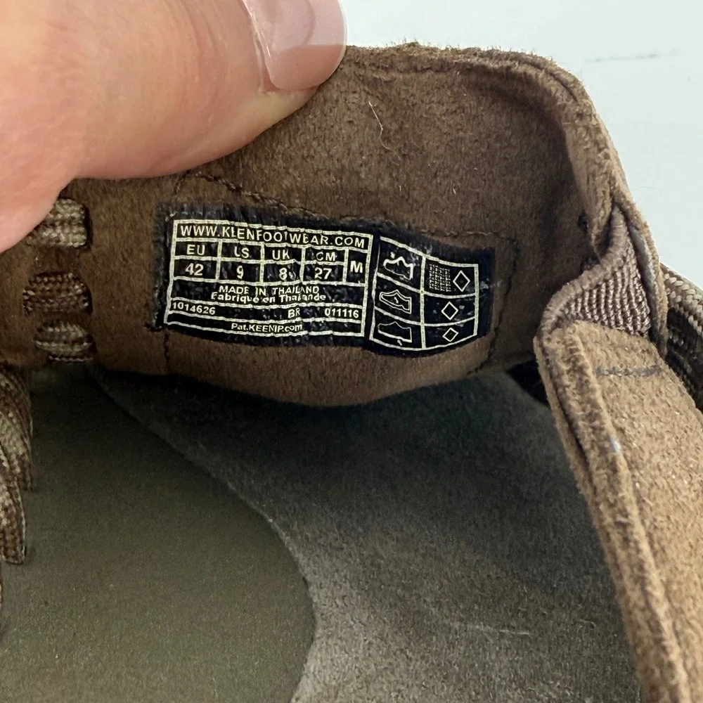 KEEN Uneek Slide Mens Brown Suede Braided Cord Sandals 1014626 Size 9